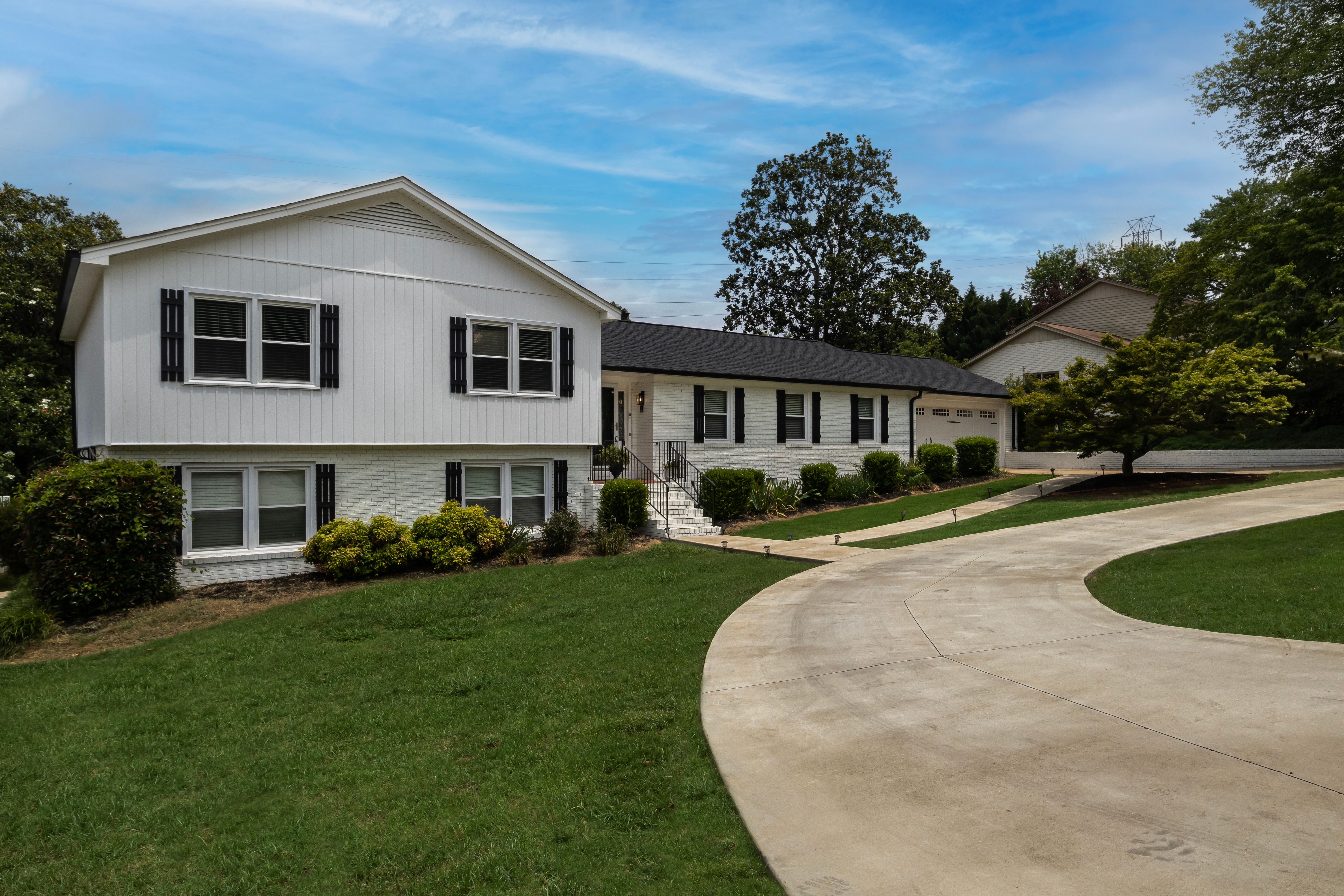 new painted black shutters exterior home