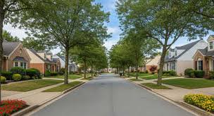 tree lined neighborhood with homes in germantown maryland